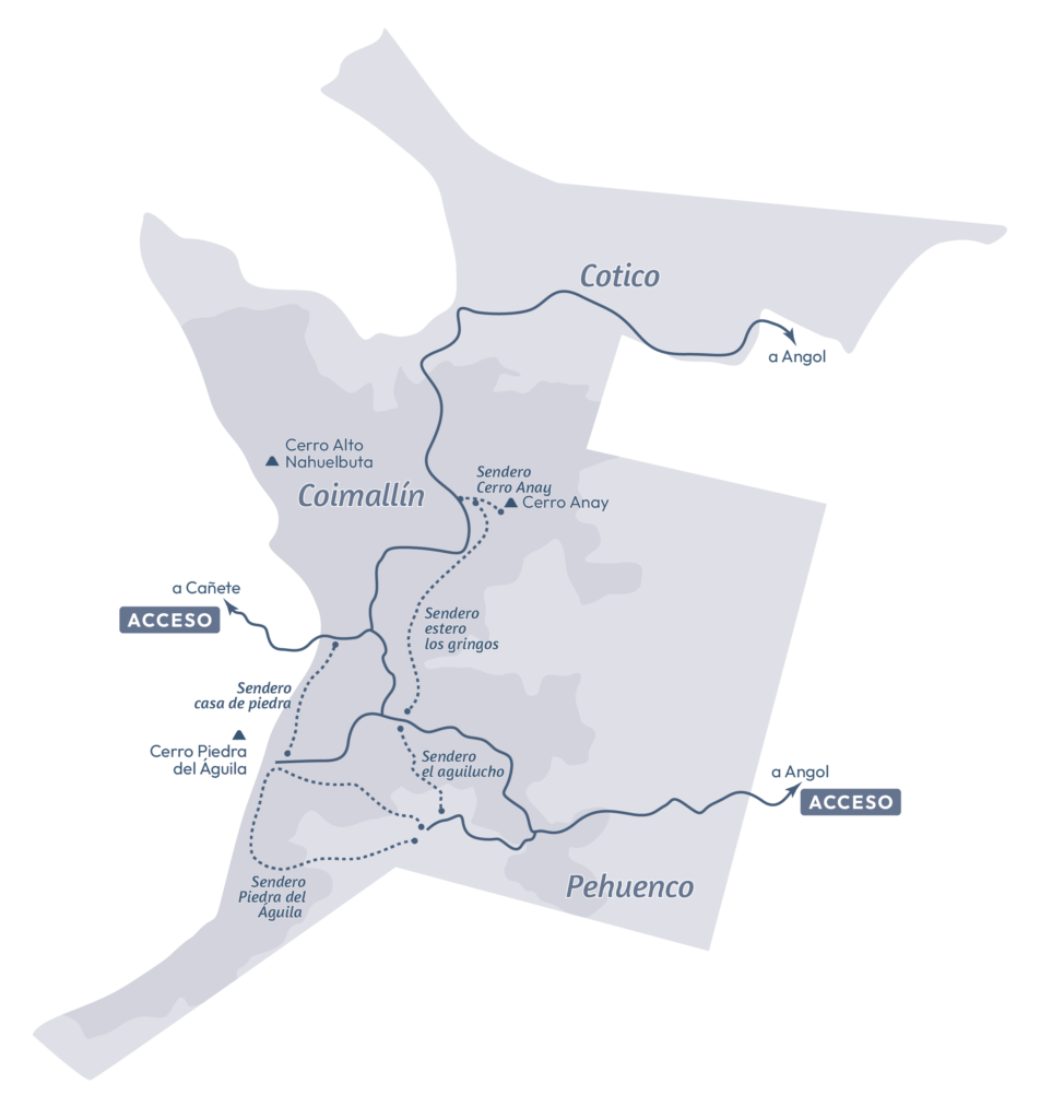 mapa parque nacional nahuelbuta